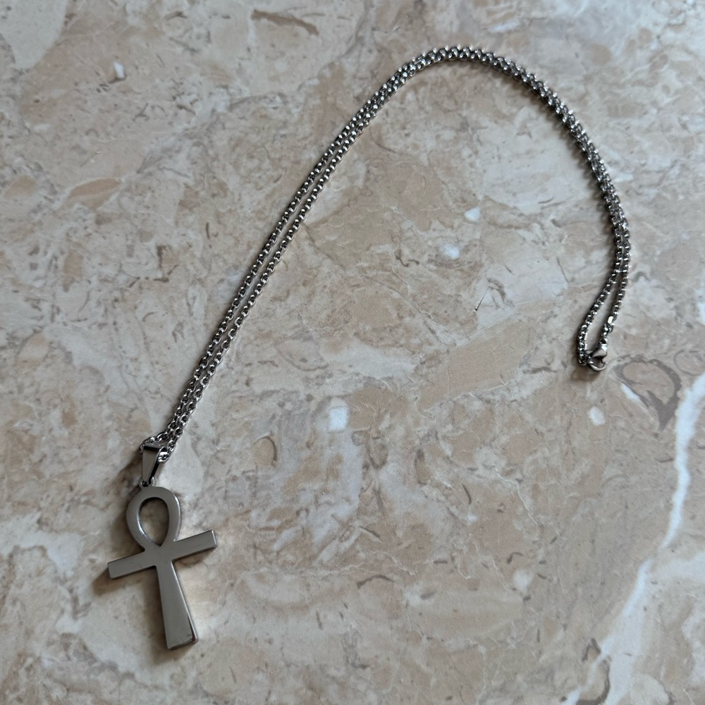Ankh Silver Necklace